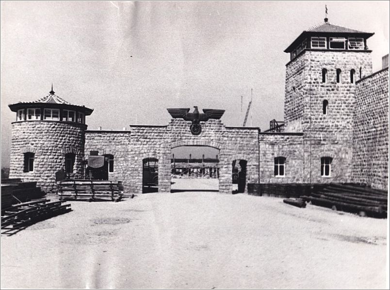 Mauthausen gate during the camps operation